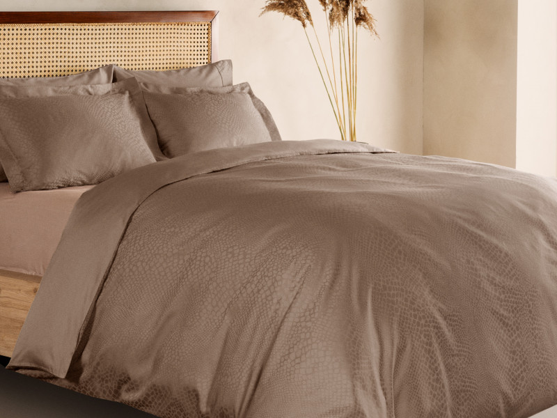 Комплект постільної білизни із жакардового сатину Marie Claire SAVANNAH CAPPUCINO фото