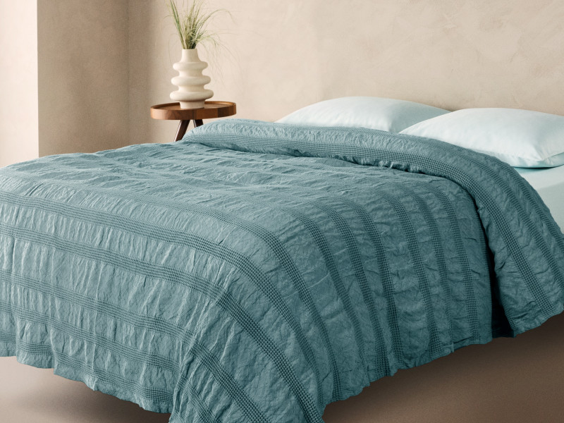 Жакардове покривало із вареної бавовни Marie Claire APOLLO AQUA Жакардове покривало із вареної бавовни Marie Claire APOLLO AQUA фото