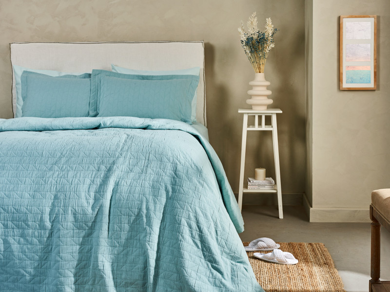 Жакардове покривало з наволочками Marie Claire LISBON AQUA Жакардове покривало з наволочками Marie Claire LISBON AQUA фото