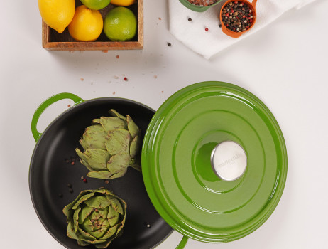 RIGA SHALLOW CASSEROLE GREEN